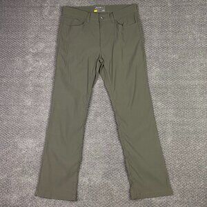 Eddie Bauer Travex Pants Men's 34 x 32 Olive Green Hiking Outdoors Stretch